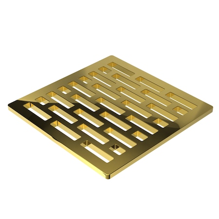 Newport Brass 4" Square Shower Drain in Forever Brass (Pvd) 233-406-01